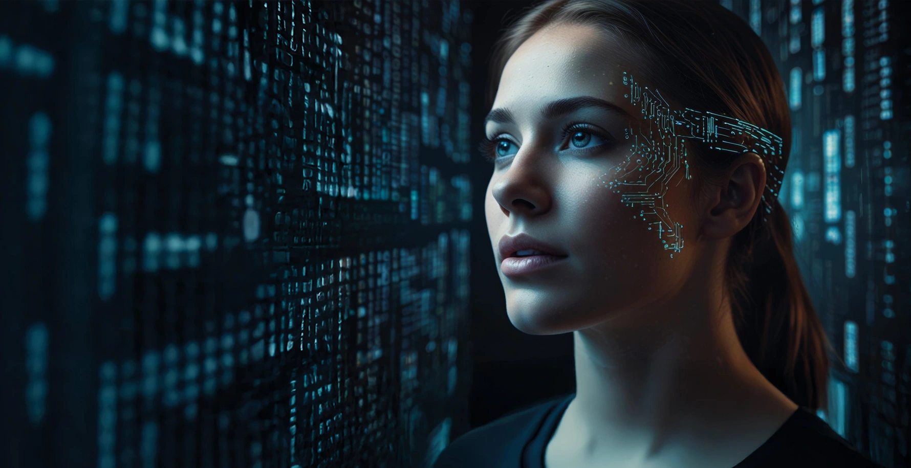 Symbolbild für KI-Sprachtechnologie und Datenverarbeitung