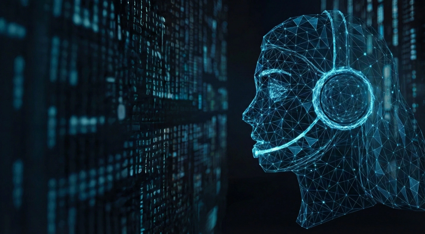 Avatar eines Hologramms einer KI Telefonassistentin